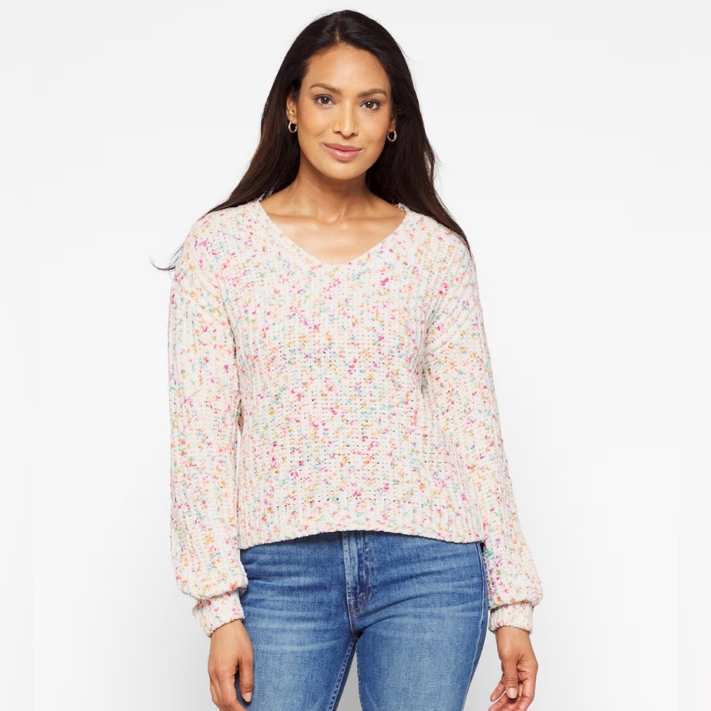 Merida V Neck Chenille Sweater